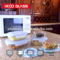 10pcs glass food container with PP lids and gift box packaging 13.50z, 21.9oz, 35.5oz,10.5oz,27oz